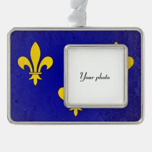 Ile-de-France Silver Plated Framed Ornament