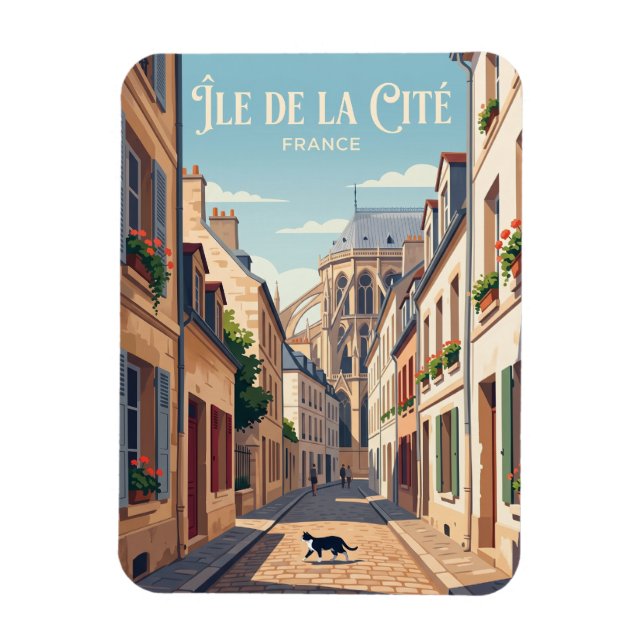 Île de la Cité France Magnet (Vertical)