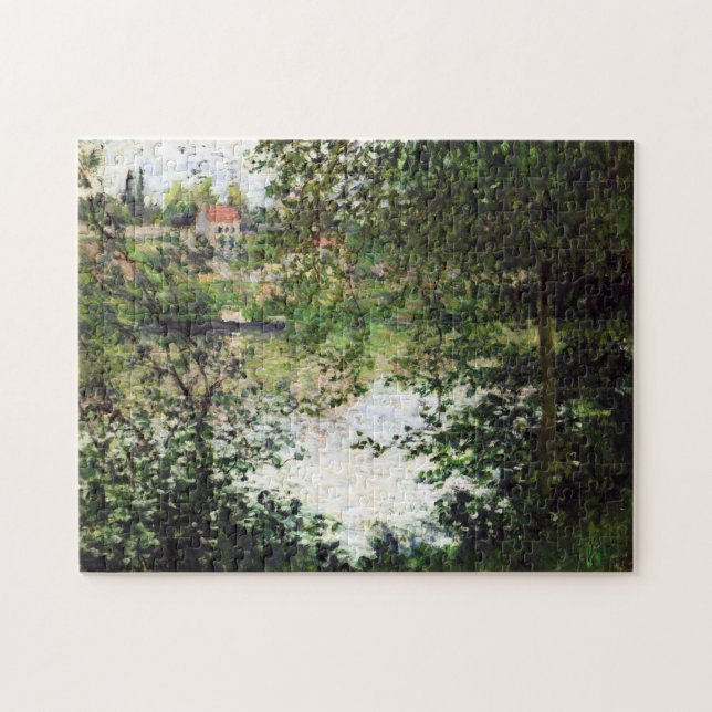 Île de la Grande Jatte Through Trees Monet Fine Jigsaw Puzzle (Horizontal)
