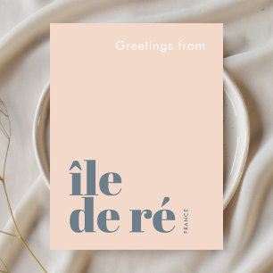 Île de Ré France modern vacation Postcard