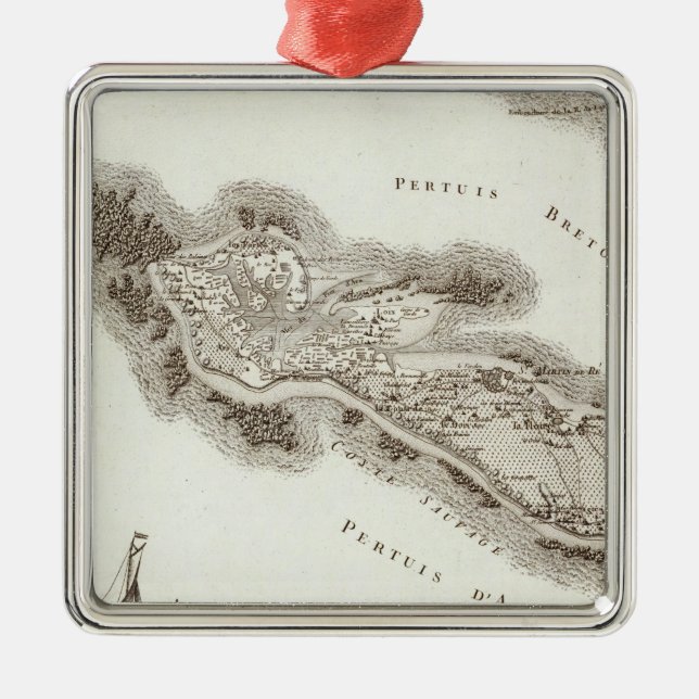 Ile de Re Metal Tree Decoration (Front)