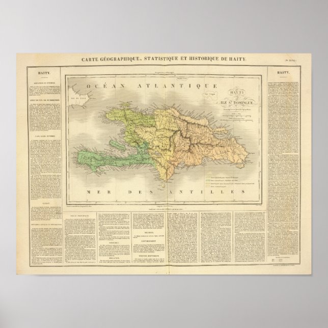 Ile St. Domingue or Haiti Poster (Front)