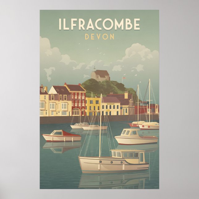Ilfracombe Devon Travel Poster (Front)