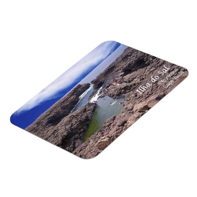 Ilha do Sal - Natural pool of Buracona - Magnet (Left Side)