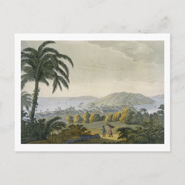 Ilheus (colour engraving) postcard (Front)