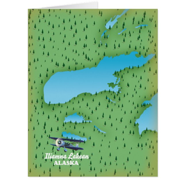 Iliamna Lake Alaska map (Front)
