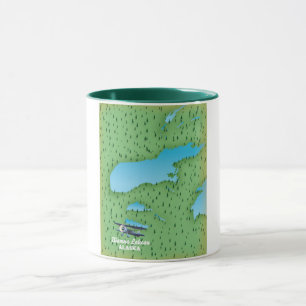 Iliamna Lake Alaska map Mug
