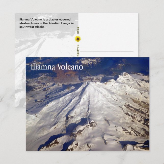 Iliamna Volcano, Aleutian Range, AK - postcard (Front/Back)