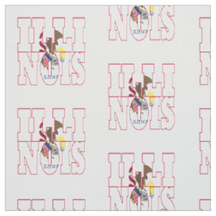 Ilinois American state flag Fabric