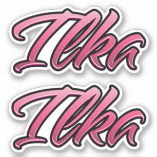 Ilka faded pink sticker Sticker Stickerset