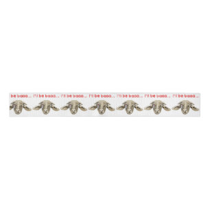 I'll be Baaa Funny Goat Art Science Fiction Design Grosgrain Ribbon