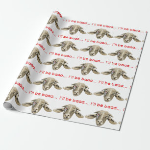 I'll be Baaa Funny Goat Art Science Fiction Design Wrapping Paper