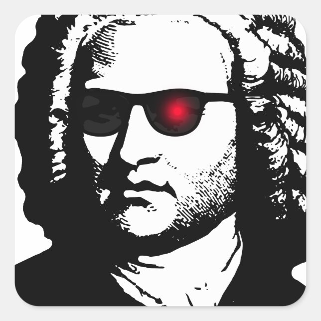 I'll Be Bach Square Sticker (Front)
