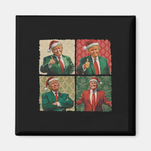 I'll Be Home For Christmas Funny Trump Xmas Santa  Magnet