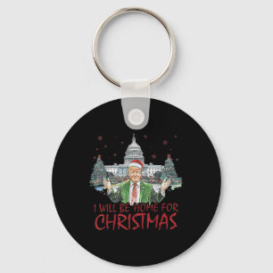I'll Be Home For Christmas Funny Xmas Key Ring