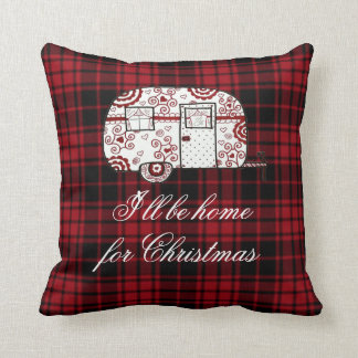 I'll be home for Christmas little camper Cushion