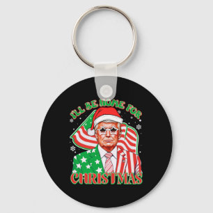 I'll Be Home For Christmas Pajamas Xmas Funny Dona Key Ring
