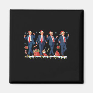 I'll Be Home For Christmas Santa Trump Dance Xmas Magnet