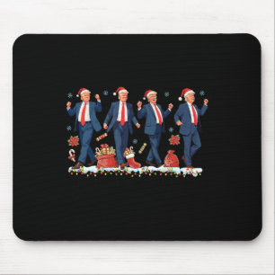 I'll Be Home For Christmas Santa Trump Dance Xmas Mouse Pad