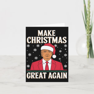 I'll Be Home For Christmas Santa Trump Xmas Funny Card