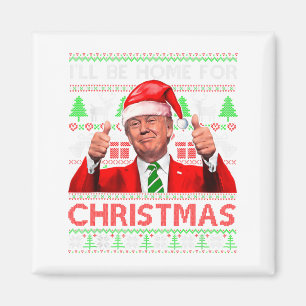 Ill Be Home For Christmas Santa Trump Xmas Pajama Magnet