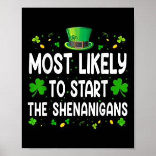 Ill Be Home For Shenanigans Trump Funny St Poster
