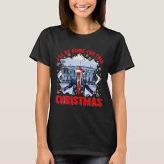 I'll Be Home For Xmas Santa Funny Voting President T-Shirt
