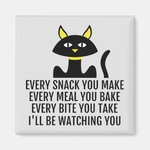 I'll Be Watching You Cute Cat Pun Magnet