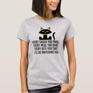 I'll Be Watching You Cute Cat Pun T-Shirt