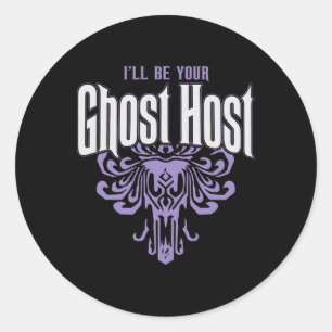 I'll Be Your Ghost Host Haunted Halloween Party Classic Round Sticker