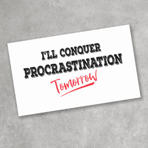 I'll Conquer Procrastination Tomorrow Rectangular Sticker
