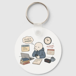 I'll Do It Tomorrow Funny Procrastination Meme Key Ring