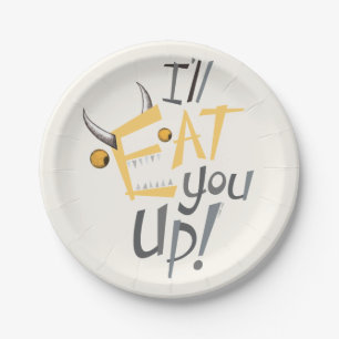 I'll Eat You Up Graphic Paper Plate
