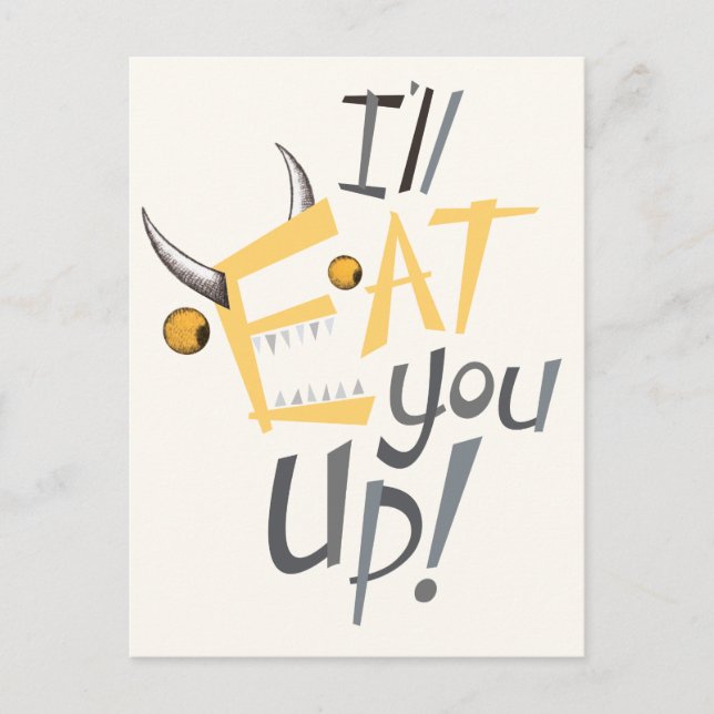 I'll Eat You Up Graphic Postcard (Front)