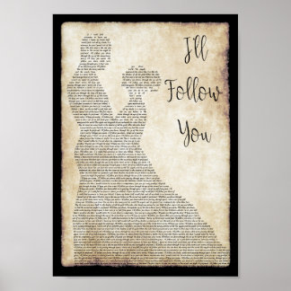 I'll Follow You Man Lady Dancing Song Lyric Print