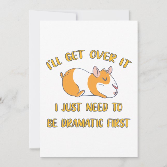 Ill Get Over It Guinea Pig Thank You Card (Front)