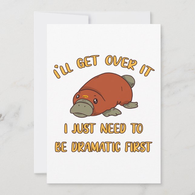 I'll Get Over It Platypus Thank You Card (Front)