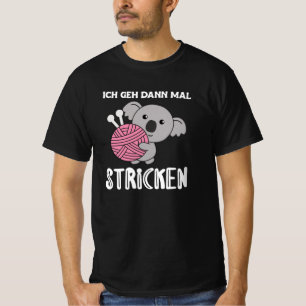I'll Go Knitting Cute Koala With Wool T-Shirt