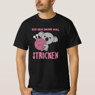 I'll Go Knitting Cute Koala With Wool T-Shirt