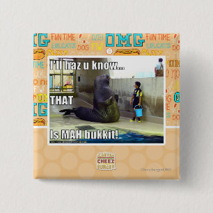 I'll haz u know 15 cm square badge