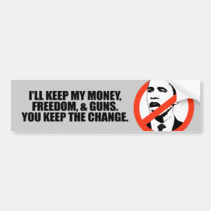 I'LL KEEP MY MONEY, FREEDOM, AND GUNS BUMPER STICKER