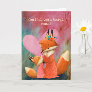 I'll love you forever mama fox card