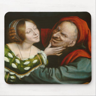Ill-Matched Lovers (by Quentin Massys) Mouse Pad