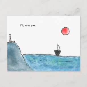 I'll miss you postcard