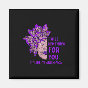 I'll Remember For You Butterfly Alzheimer Awarenes Magnet