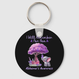 I'll Remember For You Elephant Purple Heimerheimer Key Ring