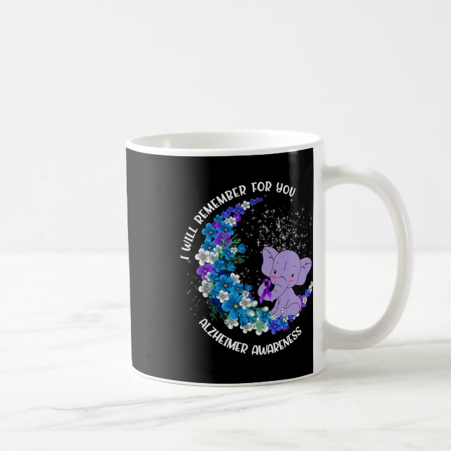 I'll Remember For You Heimerheimer Awareness Eleph Coffee Mug (Right)