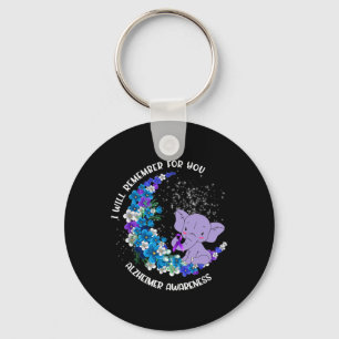 I'll Remember For You Heimerheimer Awareness Eleph Key Ring