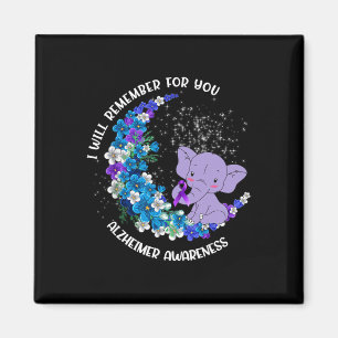 I'll Remember For You Heimerheimer Awareness Eleph Magnet
