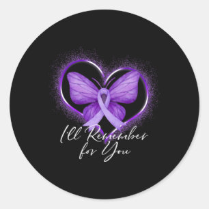 I'll Remember For You Heimerheimer's Awareness Pur Classic Round Sticker
